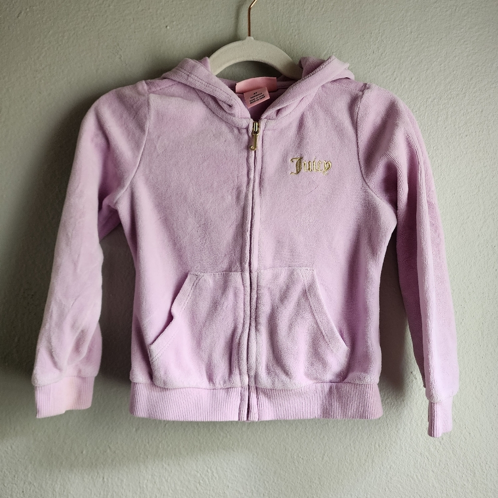 JUICY COUTURE Girls Zip Up Velour 4T